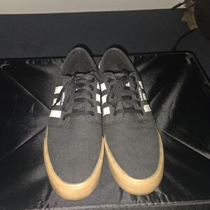 Adidas Men's Black and White Sneakers